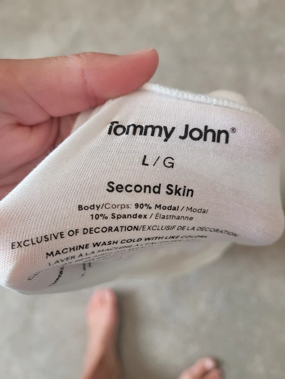 Tommy John Second Skin Shirt Mens White Size Large